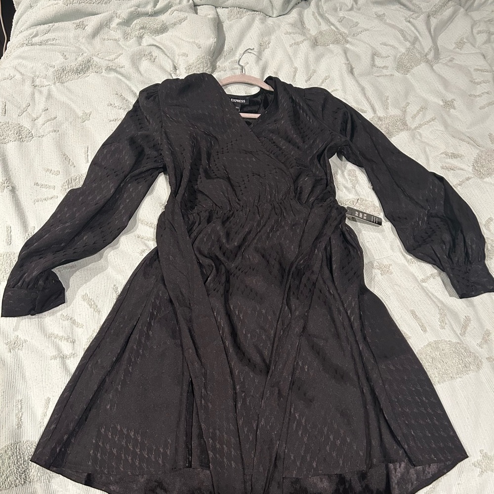 Express Black Long Sleeve Dress